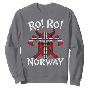 Ro Ro Norwegian Viking Blood Skull Norway Flag Pride Sweatshirt TS14 Charcoal Print Your Wear