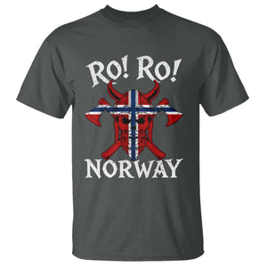 Ro Ro Norwegian Viking Blood Skull Norway Flag Pride T Shirt TS14 Dark Heather Print Your Wear