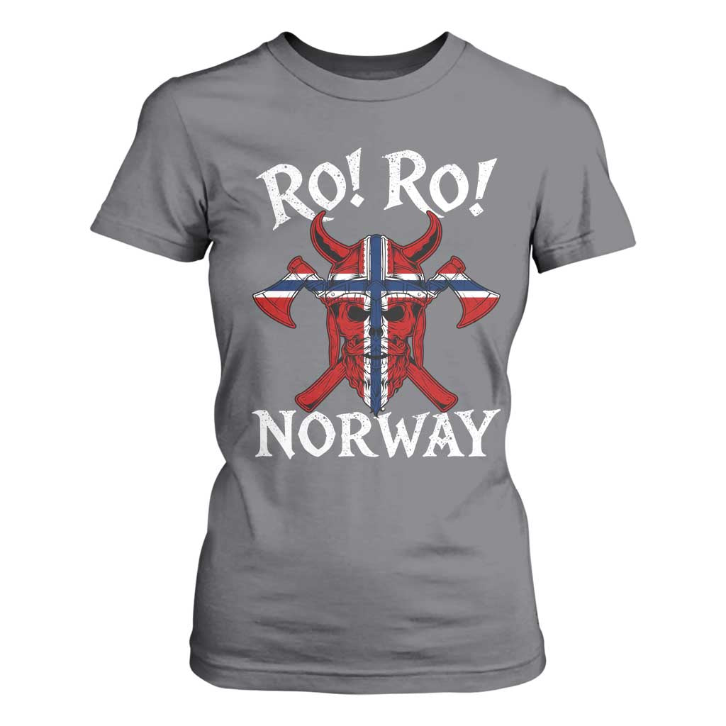 Ro Ro Norwegian Viking Blood Skull Norway Flag Pride T Shirt For Women TS14 Charcoal Print Your Wear