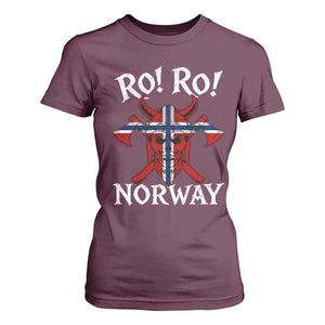 Ro Ro Norwegian Viking Blood Skull Norway Flag Pride T Shirt For Women TS14 Maroon Print Your Wear