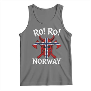 Ro Ro Norwegian Viking Blood Skull Norway Flag Pride Tank Top TS14 Black Heather Print Your Wear