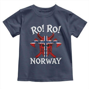 Ro Ro Norwegian Viking Blood Skull Norway Flag Pride Toddler T Shirt TS14 Navy Print Your Wear
