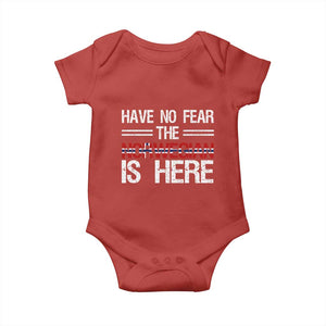 Have No Fear The Norwegian is Here Baby Onesie Funny Norway Herriatge Gift TS14 Red Print Your Wear