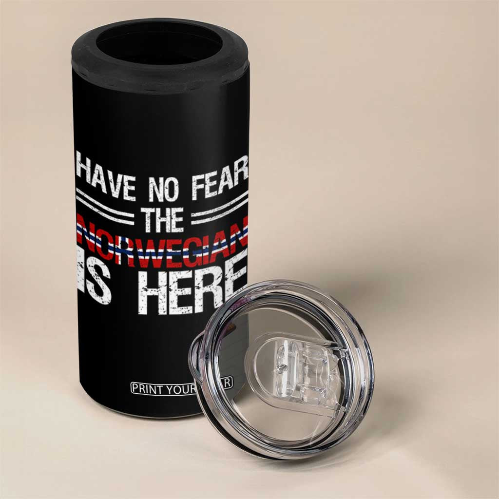 Have No Fear The Norwegian is Here 4 in 1 Can Cooler Tumbler Funny Norway Herriatge Gift TS14 Print Your Wear