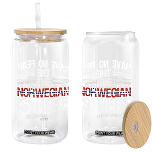 Have No Fear The Norwegian is Here Glass Can Funny Norway Herriatge Gift TS14 Print Your Wear