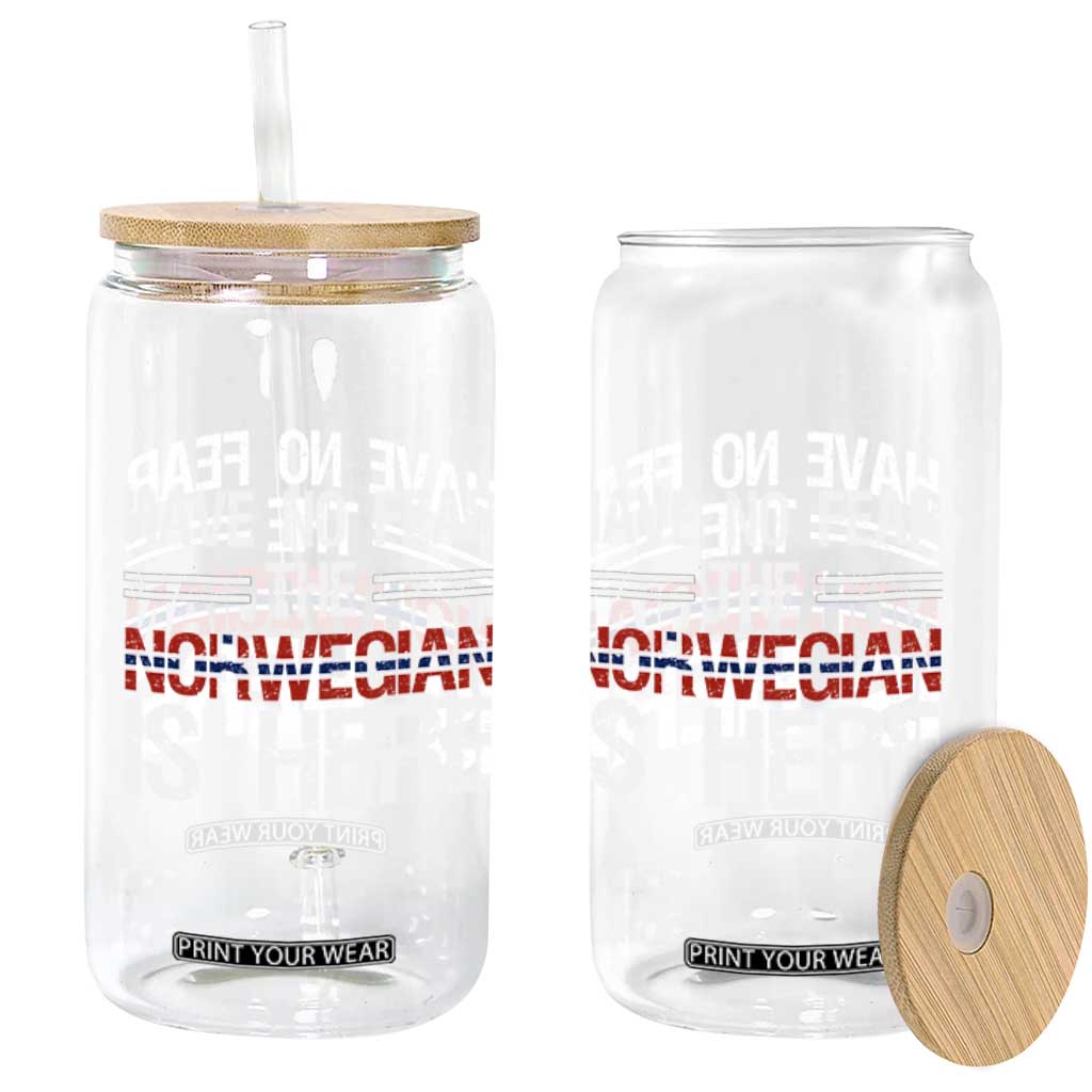 Have No Fear The Norwegian is Here Glass Can Funny Norway Herriatge Gift TS14 Print Your Wear