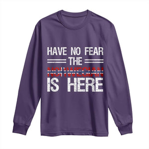 Have No Fear The Norwegian is Here Long Sleeve Shirt Funny Norway Herriatge Gift TS14 S Purple Print Your Wear