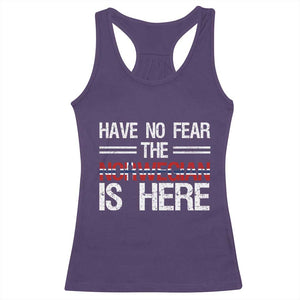 Have No Fear The Norwegian is Here Racerback Tank Top Funny Norway Herriatge Gift TS14 Purple Print Your Wear