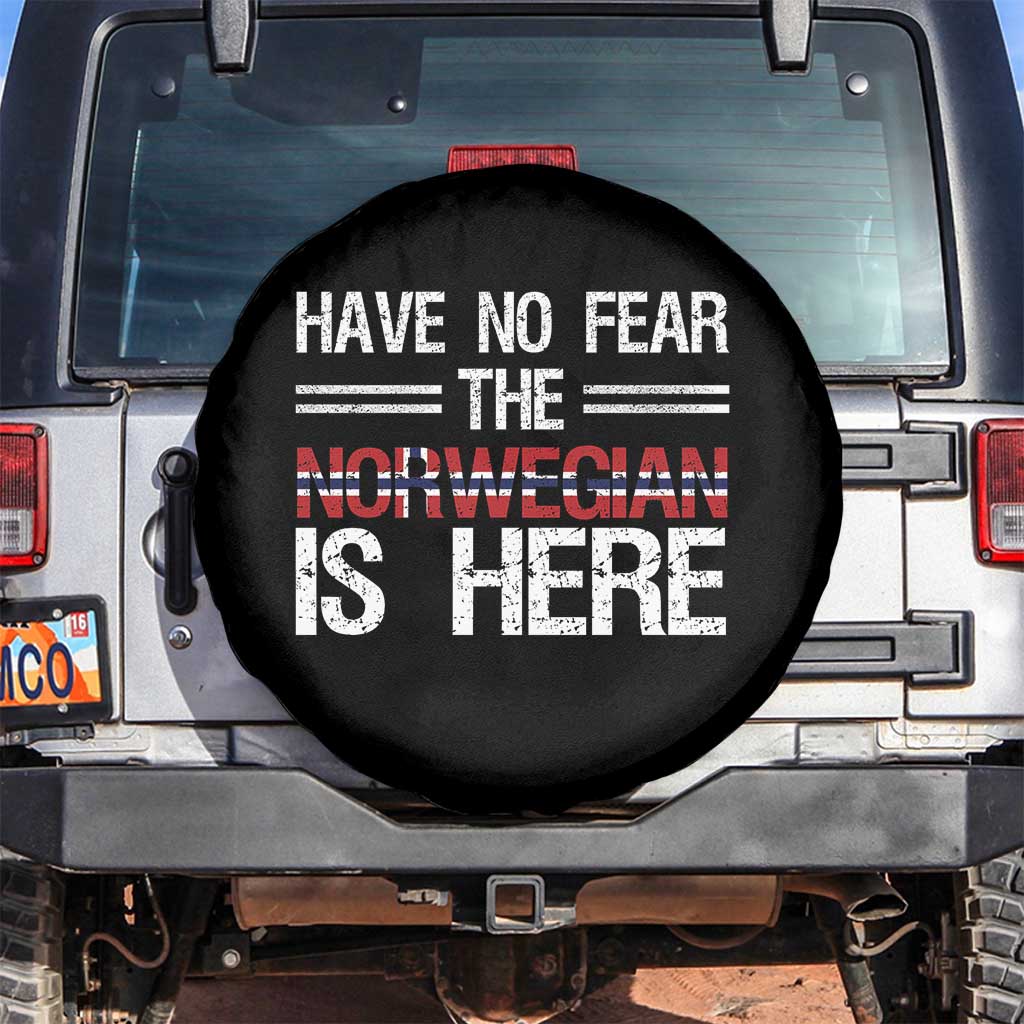 Have No Fear The Norwegian is Here Spare Tire Cover Funny Norway Herriatge Gift TS14 No hole Black Print Your Wear