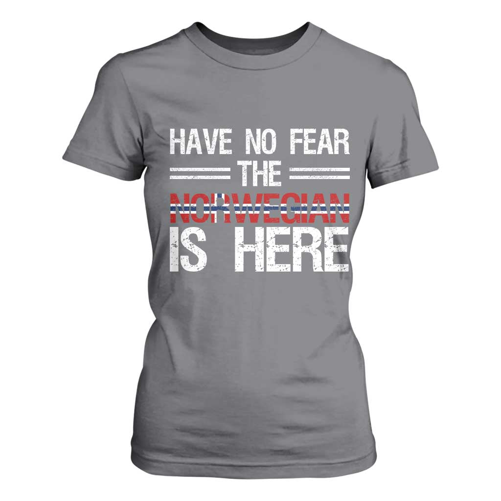 Have No Fear The Norwegian is Here T Shirt For Women Funny Norway Herriatge Gift TS14 Charcoal Print Your Wear