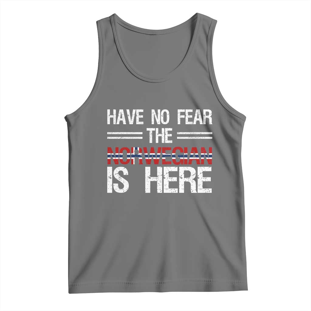 Have No Fear The Norwegian is Here Tank Top Funny Norway Herriatge Gift TS14 Black Heather Print Your Wear