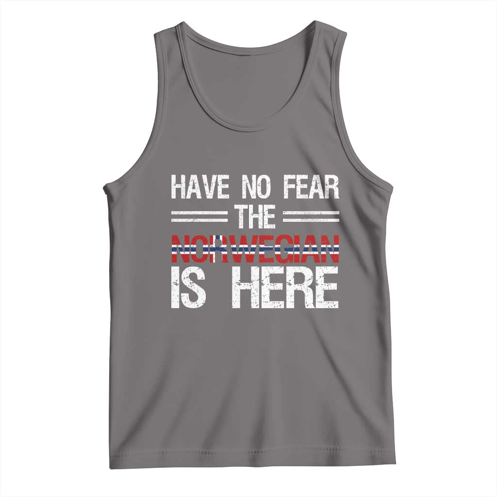 Have No Fear The Norwegian is Here Tank Top Funny Norway Herriatge Gift TS14 Deep Heather Print Your Wear