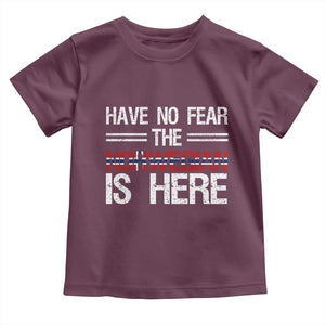 Have No Fear The Norwegian is Here Toddler T Shirt Funny Norway Herriatge Gift TS14 Maroon Print Your Wear