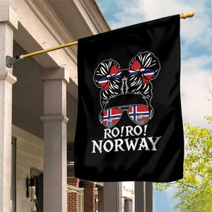Ro Ro Norwegian Viking Ship Messy Bun Girl Garden Flag TS14 Print Your Wear