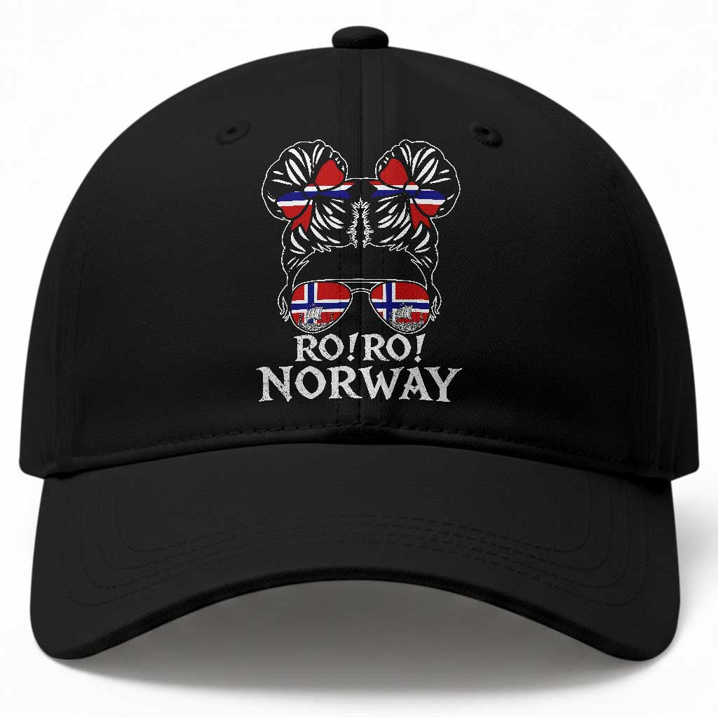 Ro Ro Norwegian Viking Ship Messy Bun Girl Baseball Cap TS14 Print Your Wear