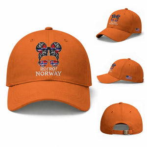 Ro Ro Norwegian Viking Ship Messy Bun Girl Baseball Cap TS14 Baseball Cap Universal Fit Orange Print Your Wear