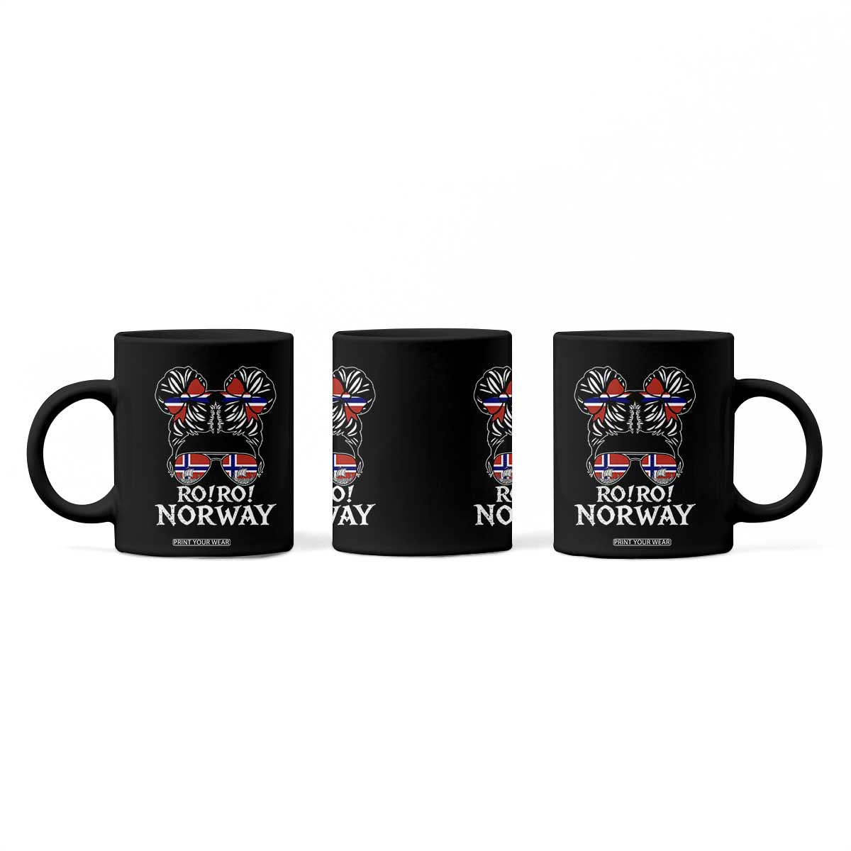 Ro Ro Norwegian Viking Ship Messy Bun Girl Coffee Mug TS14 Print Your Wear