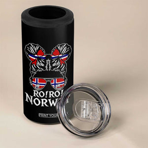Ro Ro Norwegian Viking Ship Messy Bun Girl 4 in 1 Can Cooler Tumbler TS14 Print Your Wear