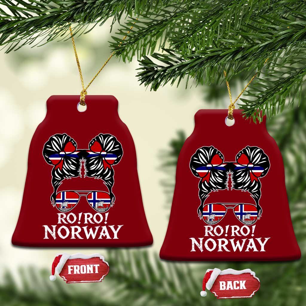Ro Ro Norwegian Viking Ship Messy Bun Girl Ceramic Ornament TS14 Print Your Wear