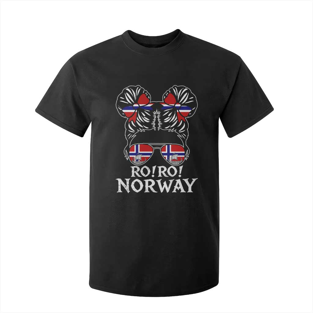 Ro Ro Norwegian Viking Ship Messy Bun Girl T Shirt For Kid TS14 Black Print Your Wear