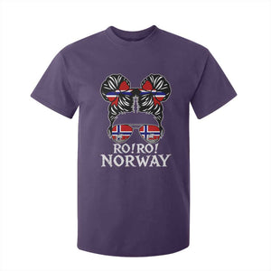 Ro Ro Norwegian Viking Ship Messy Bun Girl T Shirt For Kid TS14 Purple Print Your Wear