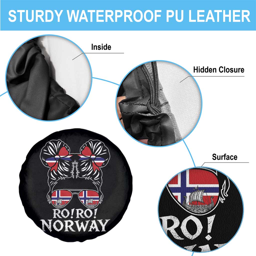 Ro Ro Norwegian Viking Ship Messy Bun Girl Spare Tire Cover TS14 Print Your Wear