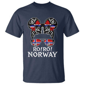 Ro Ro Norwegian Viking Ship Messy Bun Girl T Shirt TS14 Navy Print Your Wear