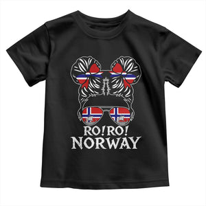 Ro Ro Norwegian Viking Ship Messy Bun Girl Toddler T Shirt TS14 Black Print Your Wear