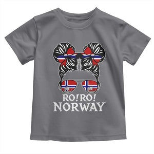 Ro Ro Norwegian Viking Ship Messy Bun Girl Toddler T Shirt TS14 Charcoal Print Your Wear