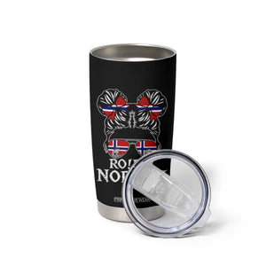 Ro Ro Norwegian Viking Ship Messy Bun Girl Tumbler Cup TS14 Print Your Wear