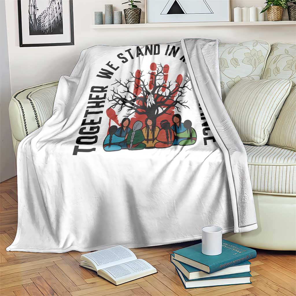 Native American Orange Unity Day Throw Blanket Together We Stand In Remembrance TS14 Print Your Wear