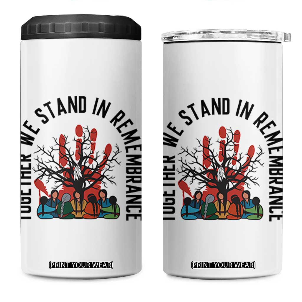 Native American Orange Unity Day 4 in 1 Can Cooler Tumbler Together We Stand In Remembrance TS14 One Size: 16 oz White Print Your Wear