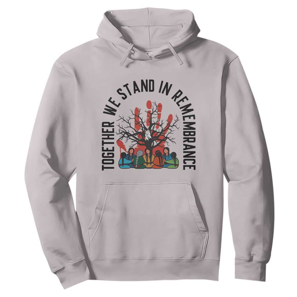Native American Orange Unity Day Hoodie Together We Stand In Remembrance TS14 Ice Gray Print Your Wear