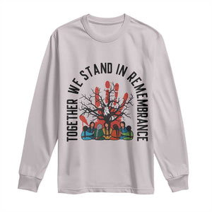Native American Orange Unity Day Long Sleeve Shirt Together We Stand In Remembrance TS14 Ice Gray Print Your Wear