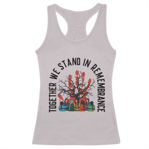 Native American Orange Unity Day Racerback Tank Top Together We Stand In Remembrance TS14 Ice Gray Print Your Wear