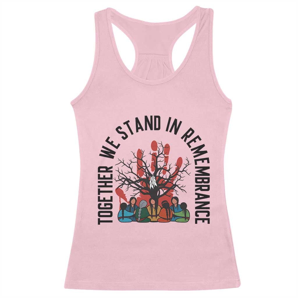 Native American Orange Unity Day Racerback Tank Top Together We Stand In Remembrance TS14 Light Pink Print Your Wear