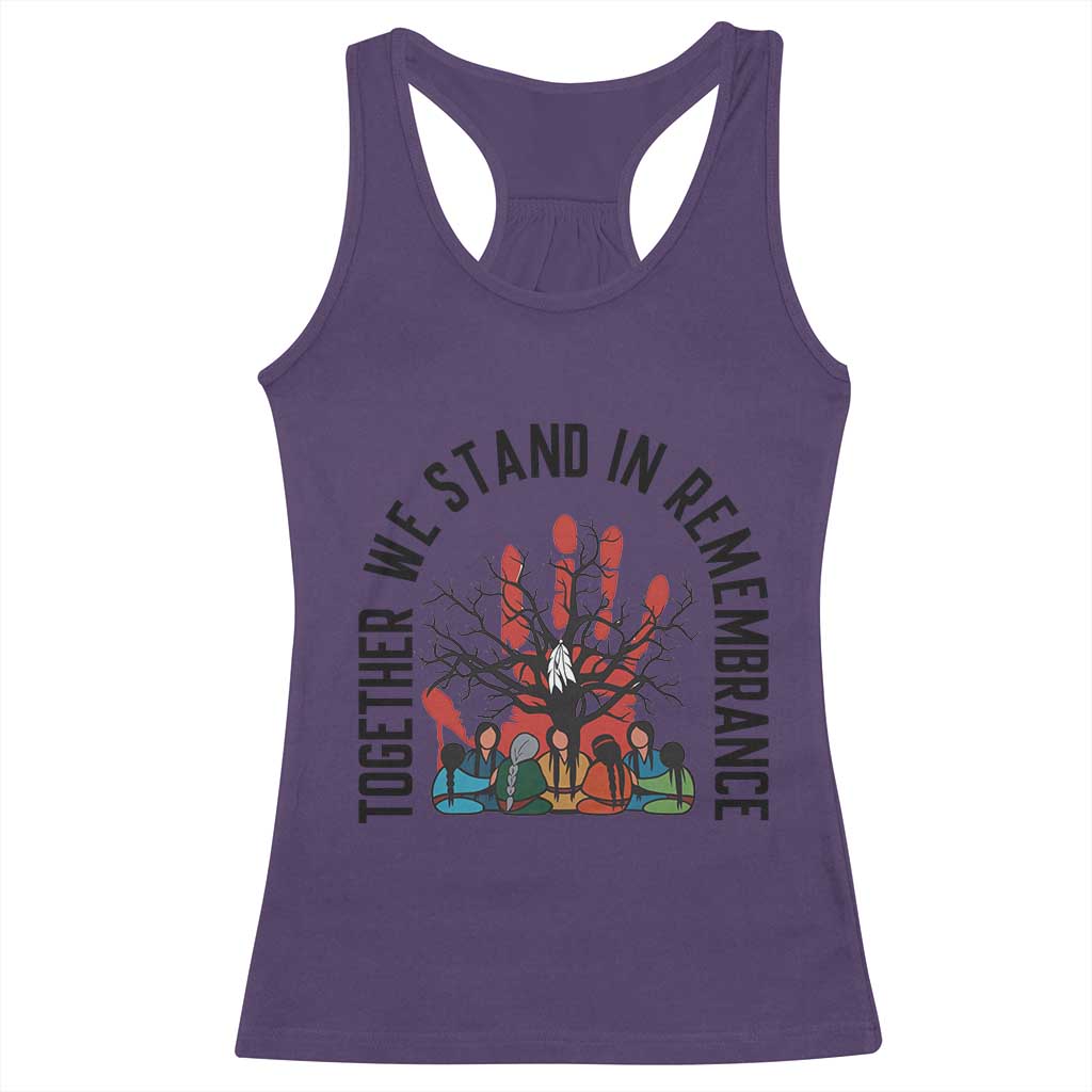 Native American Orange Unity Day Racerback Tank Top Together We Stand In Remembrance TS14 Purple Print Your Wear