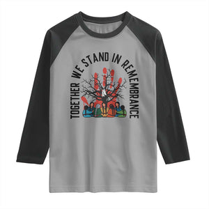 Native American Orange Unity Day Raglan Shirt Together We Stand In Remembrance TS14 Sport Gray Black Print Your Wear