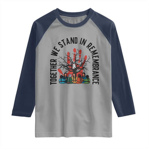 Native American Orange Unity Day Raglan Shirt Together We Stand In Remembrance TS14 Sport Gray Navy Print Your Wear