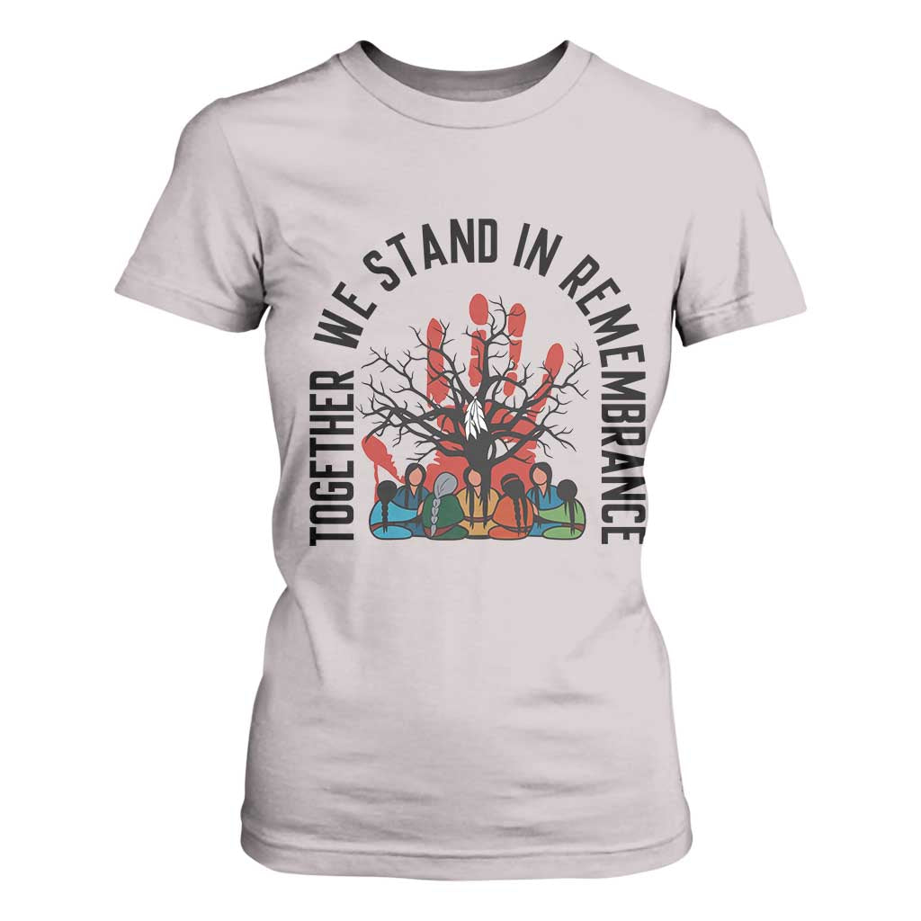 Native American Orange Unity Day T Shirt For Women Together We Stand In Remembrance TS14 Ice Gray Print Your Wear