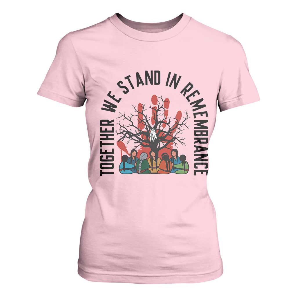 Native American Orange Unity Day T Shirt For Women Together We Stand In Remembrance TS14 Light Pink Print Your Wear