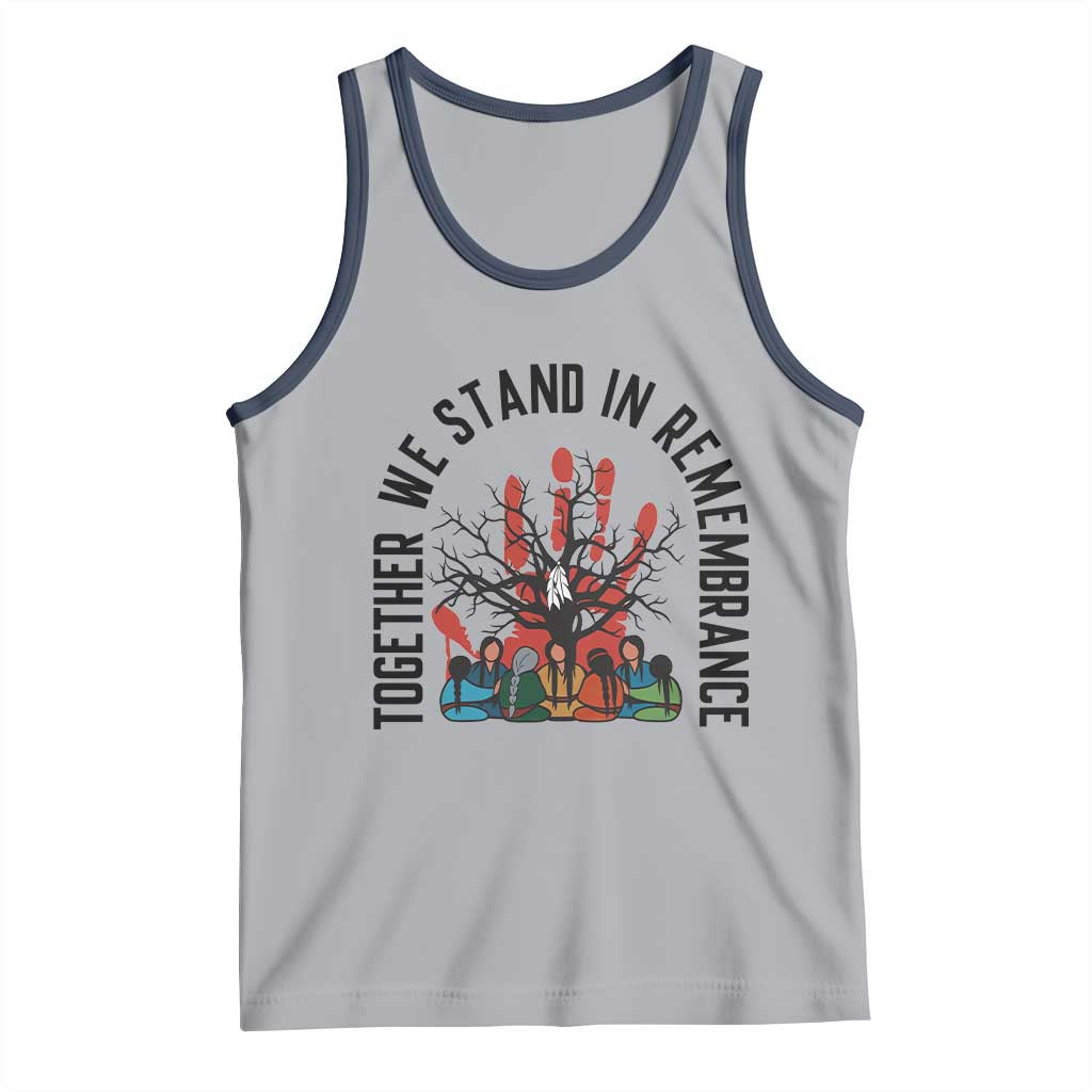 Native American Orange Unity Day Tank Top Together We Stand In Remembrance TS14 Athletic Heather Navy Print Your Wear