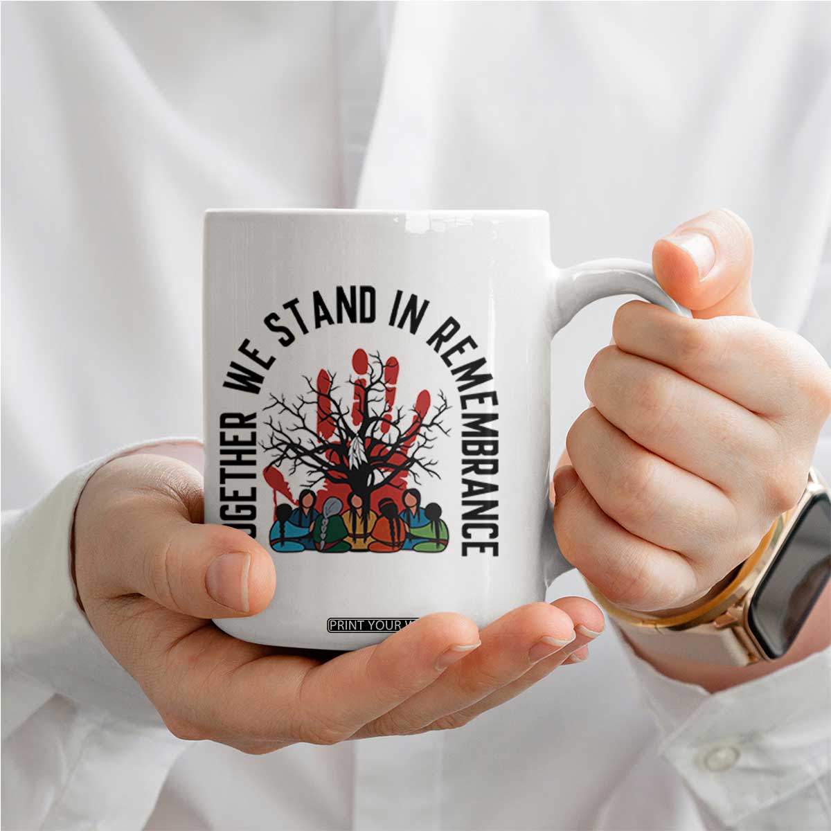 Native American Orange Unity Day Coffee Mug Together We Stand In Remembrance TS14 Print Your Wear