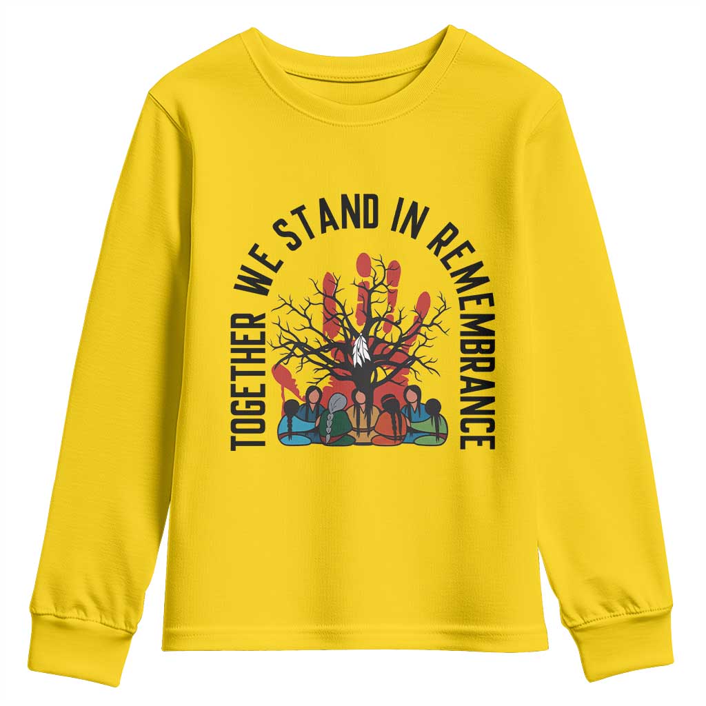 Native American Orange Unity Day Youth Sweatshirt Together We Stand In Remembrance TS14 Daisy Print Your Wear