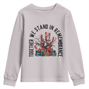 Native American Orange Unity Day Youth Sweatshirt Together We Stand In Remembrance TS14 Ice Gray Print Your Wear
