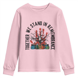 Native American Orange Unity Day Youth Sweatshirt Together We Stand In Remembrance TS14 Light Pink Print Your Wear