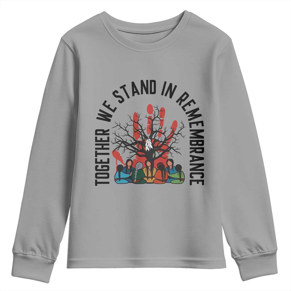 Native American Orange Unity Day Youth Sweatshirt Together We Stand In Remembrance TS14 Sport Gray Print Your Wear