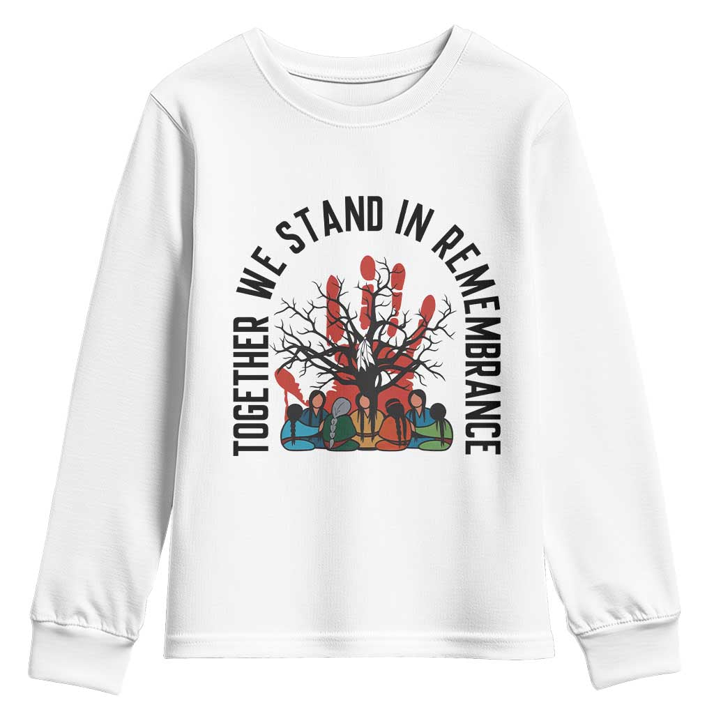 Native American Orange Unity Day Youth Sweatshirt Together We Stand In Remembrance TS14 White Print Your Wear