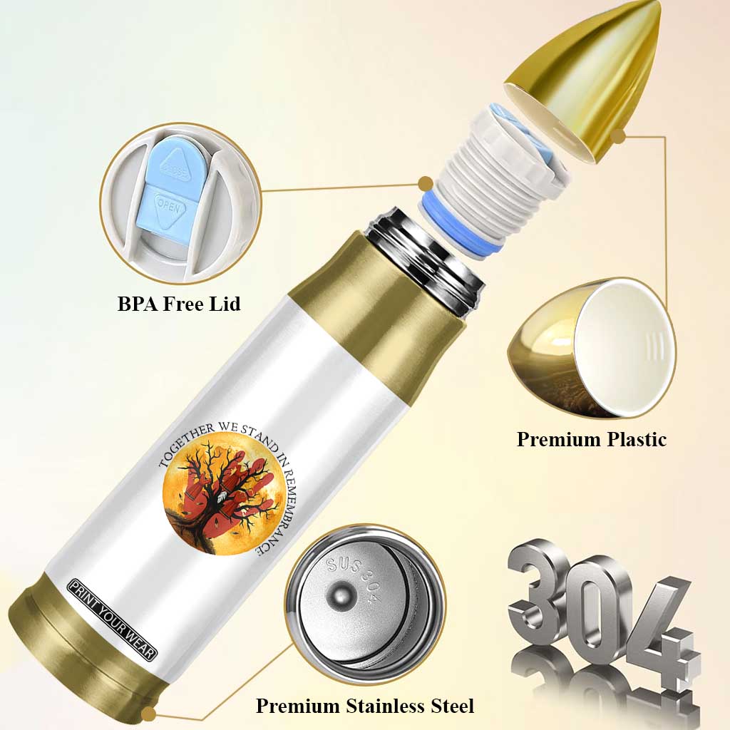 MMIW Red Hand Indigenous Native American Bullet Tumbler Together We Stand In Remembrance TS14 Print Your Wear