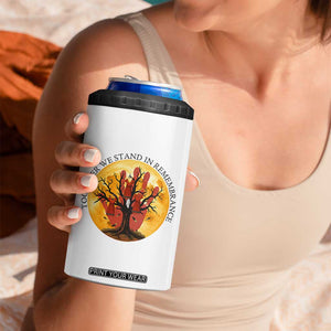 MMIW Red Hand Indigenous Native American 4 in 1 Can Cooler Tumbler Together We Stand In Remembrance TS14 Print Your Wear